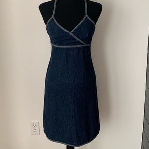 GAP Denim Blue Jean Sleeveless Dress Halter Straps